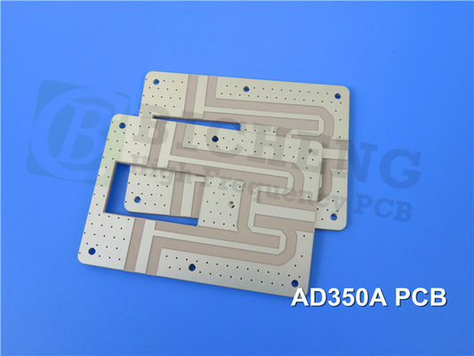 2 capas AD350A PCB 0.8mm 30mil Inmersión de plata sin serigrafía