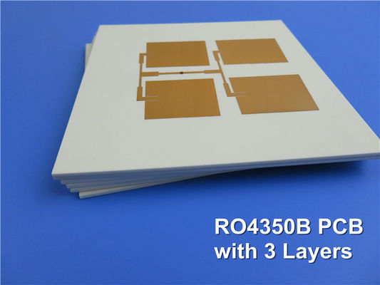 Rogers RO4350B Placas de PCB RF de 3 capas de 1,7 mm ENIG