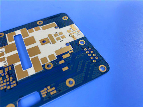 PCB RF-60A de 2 capas, 25 milésimas de pulgada de grosor, serigrafía negra, oro de inmersión