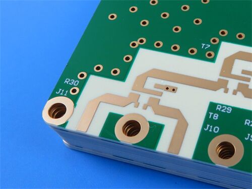 PCB de múltiples capas RO4003C 1.155mm Verde Máscara de soldadura Blanco de seda