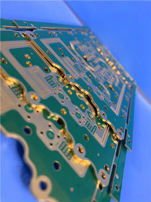 Placa de circuito impreso híbrida RO4350B e IT180A de 6 capas, 1.6 mm de grosor, vía ciega y recubrimiento de borde, placa de alta frecuencia