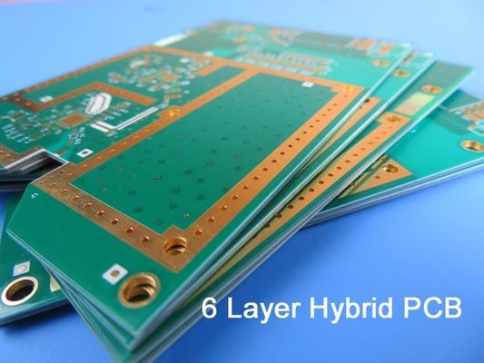 PCB híbrido en 20 mil RO4003C y 4 mil RO4350B Oro de inmersión terminado
