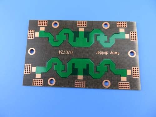 El doble de DK2.65 PTFE echó a un lado con OSP y la máscara verde para la alta placa de circuito de Frequancy de los combinadores