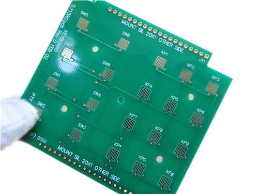 Placa de circuito dura del oro del PWB del telclado numérico empleada Tg170 FR-4 con la máscara verde de la soldadura