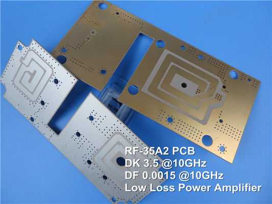 5mil RF-35A2 Immersión de PCB de doble cara Plata sin máscara de soldadura