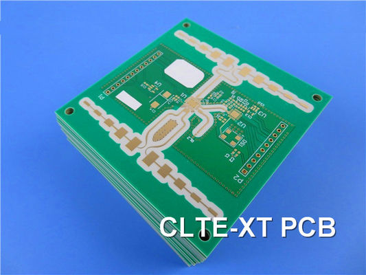 PCB de RF en 30 mil CLTE-XT laminados negro soldadura máscara de inmersión estaño