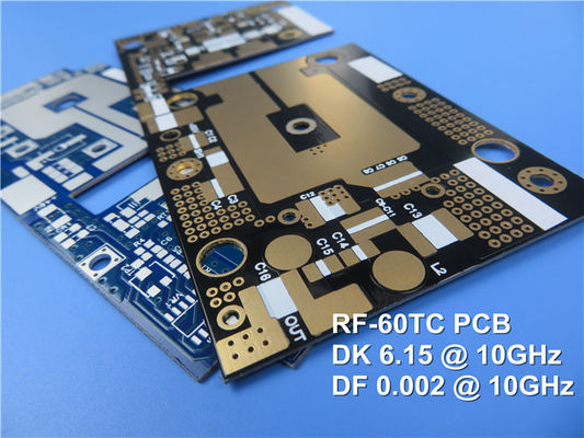 RF-60TC PCB 10mil 2 capas de inmersión de estaño de circuito impreso