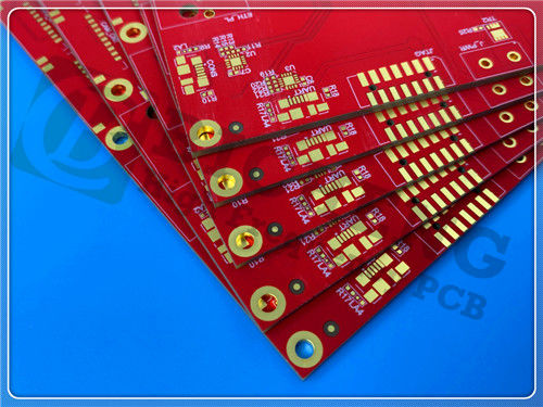 12 capas a través de los agujeros PCB 1.6mm IT-180 Impedancia Rojo Matt