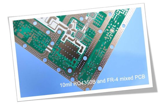 Tablero híbrido del PWB de 4 capas empleado Rogers 10mil RO4350B y FR-4