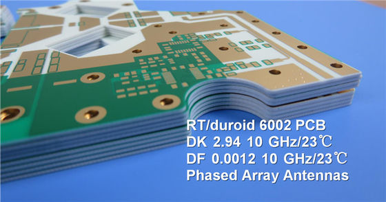 Tablero del PWB de RT/Duroid 6002 60mil 1.524m m DK2.94 Rogers para la evitación de colisión de la línea aérea