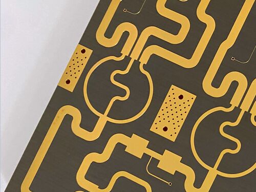 PCB RF TLY-5 de 10 milésimas, 2 capas, acabado de oro por inmersión