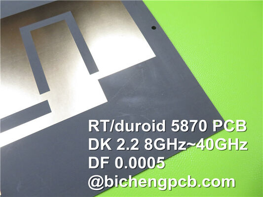 Rogers 5870 Multilayer UL Rogers PCB Panel de vidrio reforzado con microfibra PTFE