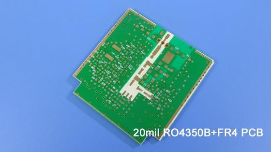 PCB híbrido en materiales RO4350B y FR4, RT duroide 5880