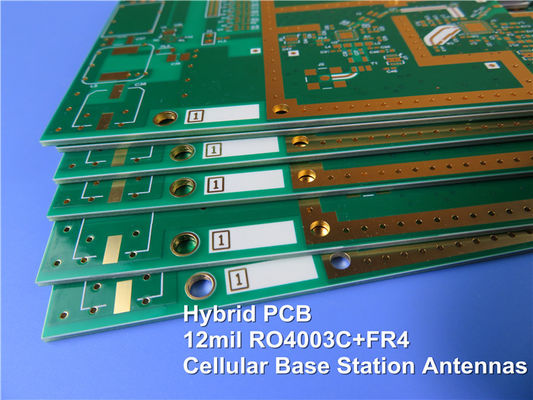 2.3mm PCB híbrido construido en RO3010 RO3006 y RO4003C sustratos