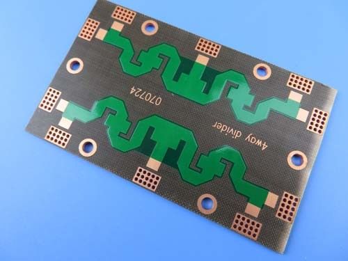 El doble de DK2.65 PTFE echó a un lado con OSP y la máscara verde para la alta placa de circuito de Frequancy de los combinadores