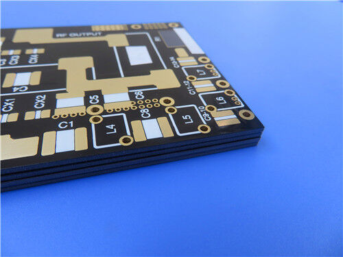 60mil F4BME275 PCB 2 capas Máscara de soldadura negra Revestimiento de oro puro
