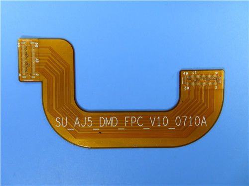 El doble echó a un lado PWB flexible hecho en el Polyimide con el refuerzo de la cuña de acero inoxidable y del oro de la inmersión para la estafa industrial