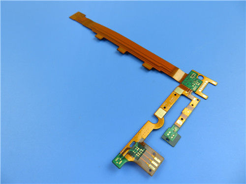 PWB flexible de múltiples capas empleado el Polyimide con oro de la inmersión y la máscara verde de la soldadura para el intercomunicador inalámbrico