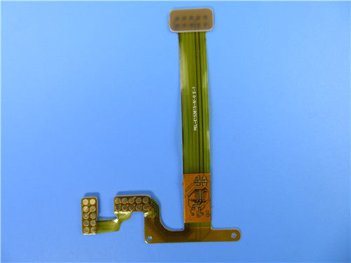 Capa flexible de múltiples capas FPC del circuito impreso 4 en el Polyimide con el refuerzo FR4 y el oro de la inmersión para Digitaces Electroni